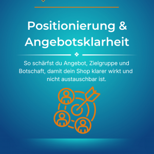 ShopHeld Workbook 01 – Positionierung & Angebotsklarheit